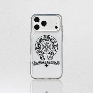 Chrome Hearts Gothic Cross Streetwear MagSafe Case for iPhone 17 16 15 14 13Pro Max Luxury Chrome Biker Aesthetic Heavy Metal Style Anti-Scratch Shockproof Magnetic Shield