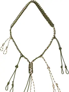 Duck Call Lanyard Duck Hunting Accessories with12 Adjustable Rings,Hand Braided Outdoor Hunting Gear (Army Green+Camouflage)