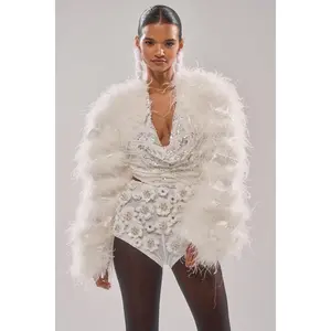 PARK AVE FEATHER BOLERO