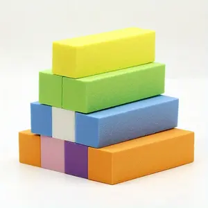 Professional Nail File Sponge Buffer Set Dual Grit Anti-Tear High Density Polishing Block Universal Hand Foot Care Progressive Grit Buffers Ergonomic Grip Non-Slip Portable Salon Tools Manicure Pedicure Sanding Pads Polishing Accessories