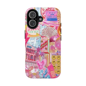 Glitter Cutie Pink Preppy Collage Phone Cases Love Forever Unconditionally Collage College Girls Blondes Have More Fun Phone Case Phone Cover Hard Cases suitable for Samsung Galaxy 23 24 25 5G iPhone 17 ProMax Air 16 plus cases  15 pro max 14, 13, 12 11