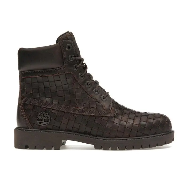 Timberland Men's 6" Premium Boot Woven Dark Brown, from StockX