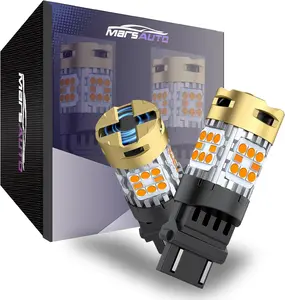 Marsauto Canbus 3157 LED Bulb Amber With Built-in Resistor 3156 T25 3157na Anti Hyper Flash Error Free Front Rear LED Turn Signal Lights Bulbs, LED Parking Light Bulbs, Pack of 2