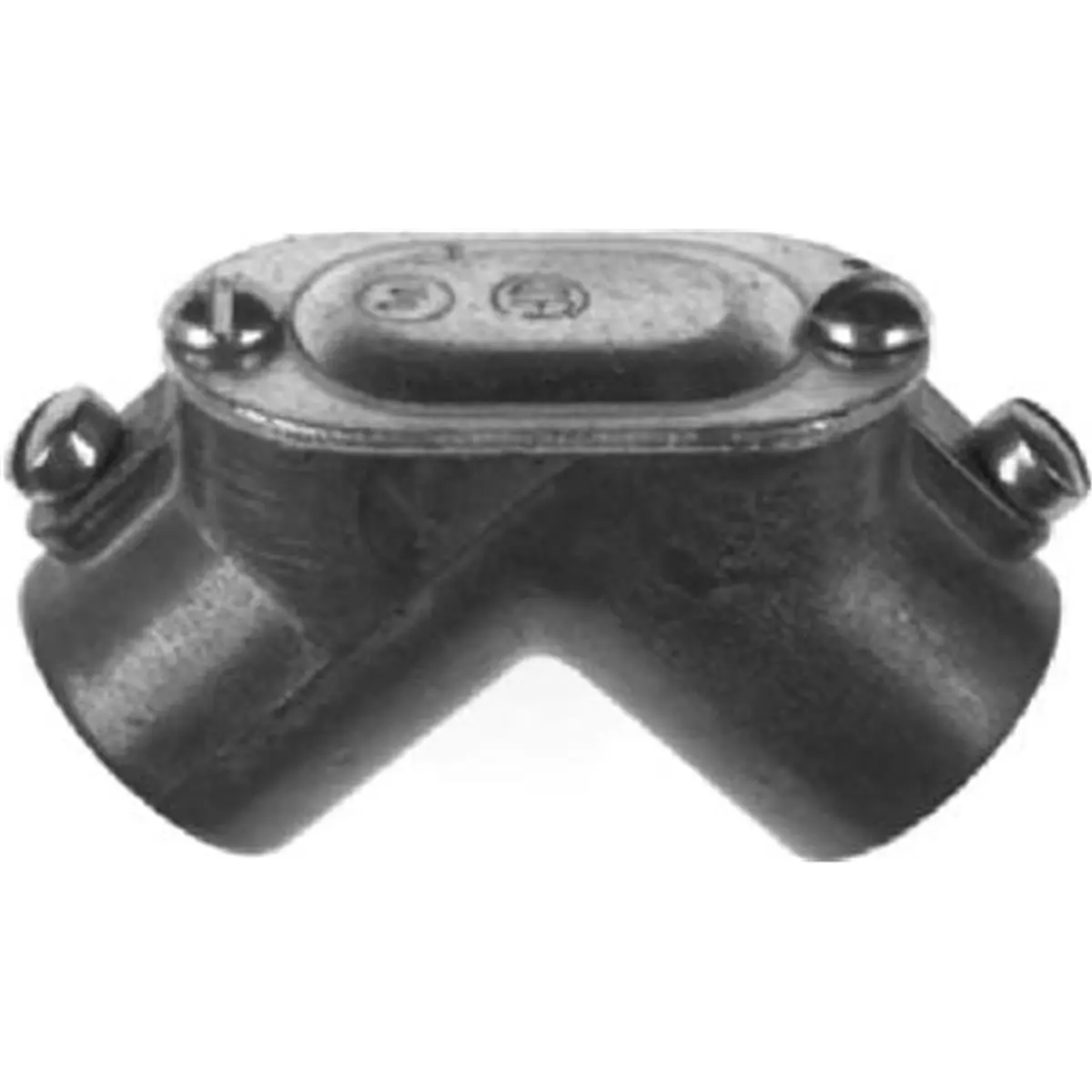 Halex 14407 Thinwall Electrical Metallic Tubing Corner Pull Elbow, 3/4 in. Tubing Pipes Fitting with Removable Cap, Set Screw, Pass-Through Hollow Design for Conductor Pulling & Wire Access, UL & CSA Listed (Pipe Fittings & Accessories), Tubing Pipes, Pip