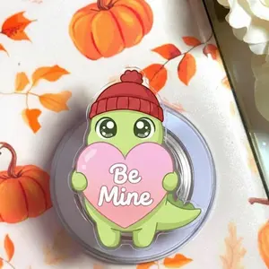 Cute Chibi Iridescent Dinosaur Phone Grip Stand Universal Smartphone Holder With Kickstand, Fun Gift For Kids Teens Birthday Idea