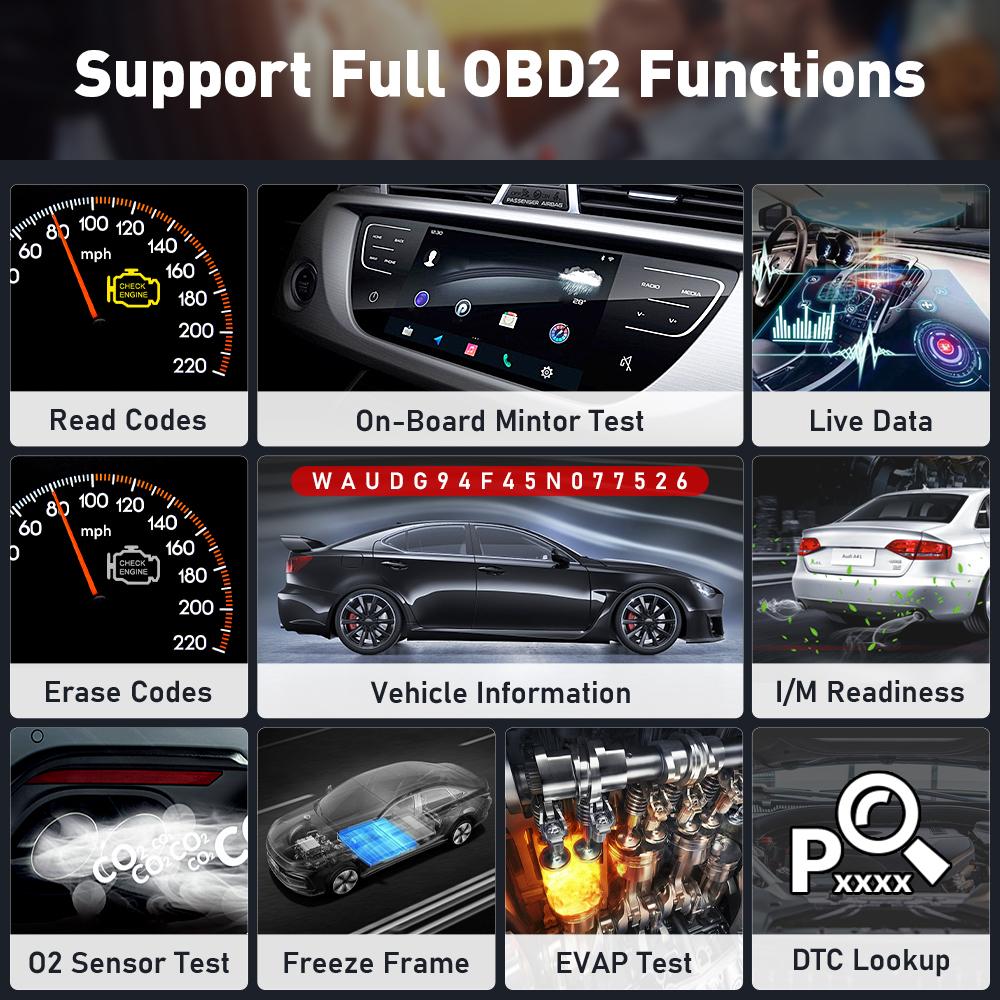 [FathersDayGift]KINGBOLEN Ediag Plus Car Bluetooth Scanner for iOS & Android, OBD2 Scanner All System Diagnostic, ECU Coding, CAN-FD Protocol, 15+ Rest Functions,1 year free subscription Automotive Scan Tool
