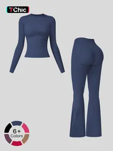 Women's Sporty Comfortable Co-Ord Sets, Casual Athletic Clothing Two-Piece Set, Activewear for Gym & Daily Activities, Athleisure Wear Set, Casual Workout Loungewear, Athletic Sportswear, Yoga Clothes Set