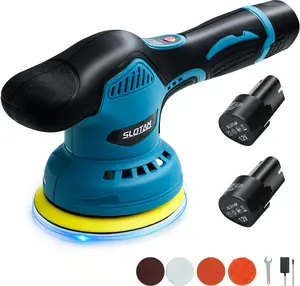 Cordless Polisher, Cordless Car Buffer Polisher Kit with 2pcs Battery,Buffer Polisher for Car Detailing, Pulidora de Autos
