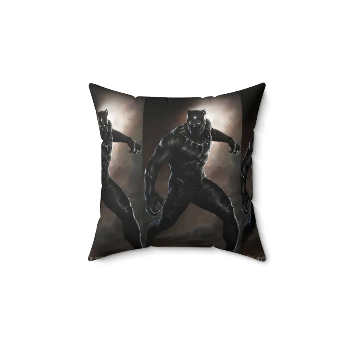 Black Panther Spun Polyester Square Pillow