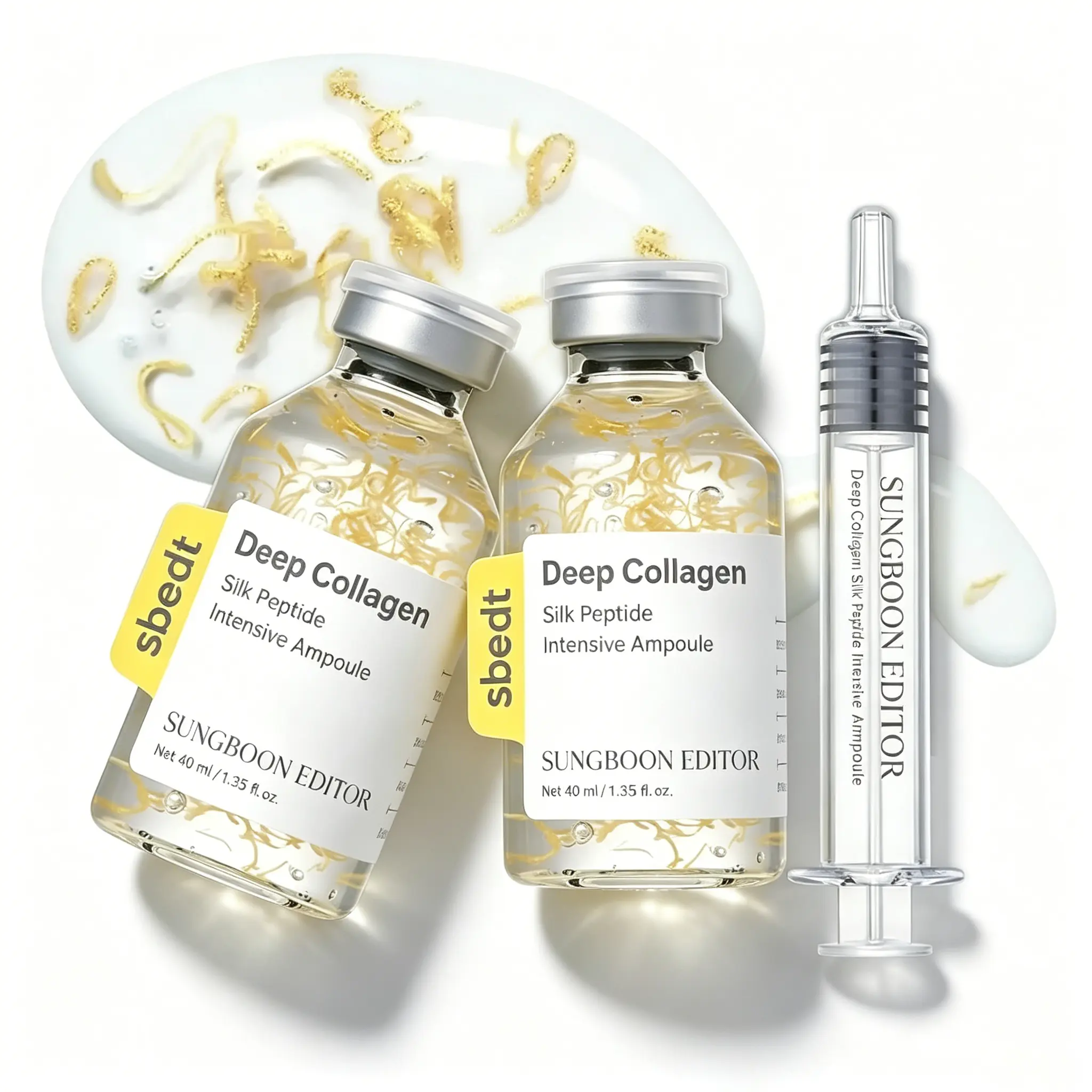 Sungboon Editor Silk Lifting Peptide Ampoule (1.35 fl oz/40ml) - Korean Anti-Aging Serum, Wrinkle Care, At-Home Face Lift, Plumping, Smoothing, Skin Repair with Peptides & Deep Collagen