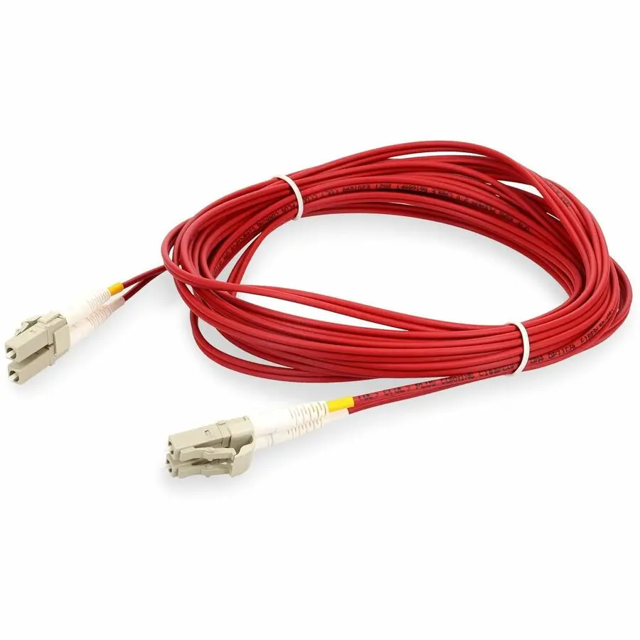 AddOn 3m LC to LC Red OM4 Duplex OFNR Riser-Rated MMF Multi Mode Fiber Patch Cable 50/125
