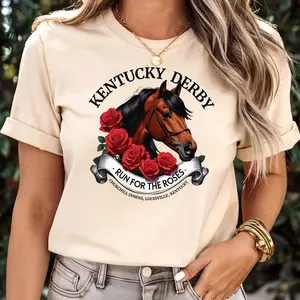 Kentucky Derby Race Shirt, Flower Kentucky Derby Run for Roses Sweatshirt, Horse Race Weekend Tee