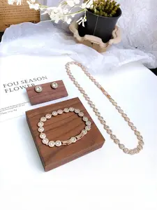 2026 Fashion Jewelry Original New Product Angel Rose Gold Set Shining High Quality Tennis Crystal Necklace Women's Luxury Festival Gift