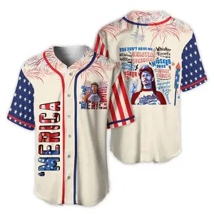 USA Merica Baseball Jersey, Funny Fourth of July Celebration Shirt