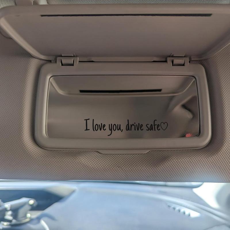 Vinyl Decal for car,12 Counts Set I Love You Drive Safe Car Mirror Decal,Car Rearview Mirror Sticker,Universal Car Accessory.