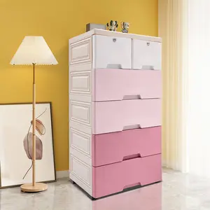 Plastic Drawers Dresser - Tall Closet Organizer & Storage Cabinet with Drawers