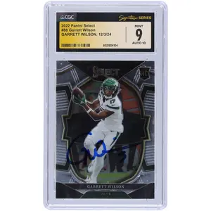 Garrett Wilson New York Jets Autographed 2022 Panini Select #88 CGC Fanatics Witnessed Authenticated 9/10 Rookie Card - Fanatics Authentic Certified