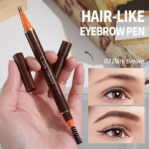 Waterproof Dual-Ended Eyebrow Pencil, Quick-Dry Non-Streaky, Smooth Application, Perfect for Beginners, Long-Lasting Formula