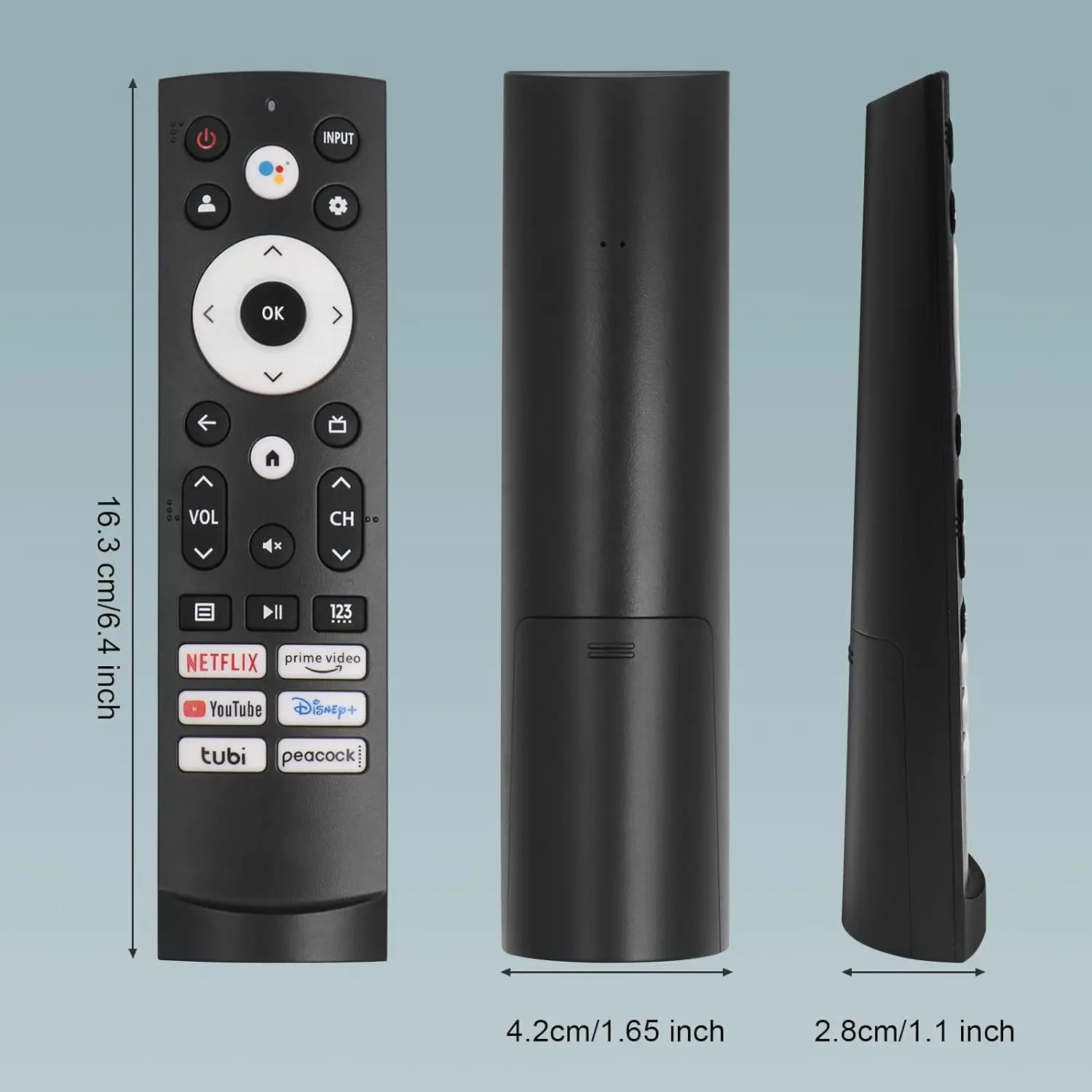 New ERF3M90H IR Replaced Remote Control Fit for Hisense Google/Android TV 50A6H 55A6H 65A6H 75A6H 50U6H 55U6H 65U6H 65U8H 75U8H 43A6H 43A68H 55U7K (No Voice Function)