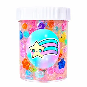 Shooting Stars Fishbowl Slime – Clear Crunchy Unscented Slime with Star Charms
