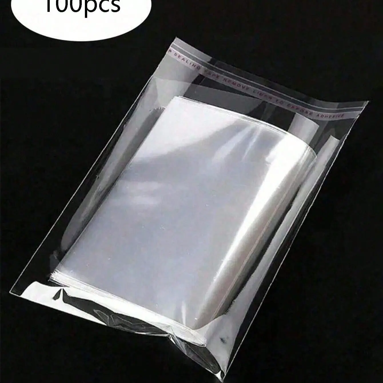 200/100pcs Clear Self-sealing Plastic Bags, OPP Packaging Bags, Gift Wrapping Supplies, Individual Packaging, Resealable Bags For Packing Clothes, Gifts, Jewelry, Decorative Packaging Dust-Proof Moisture-Proof Bags