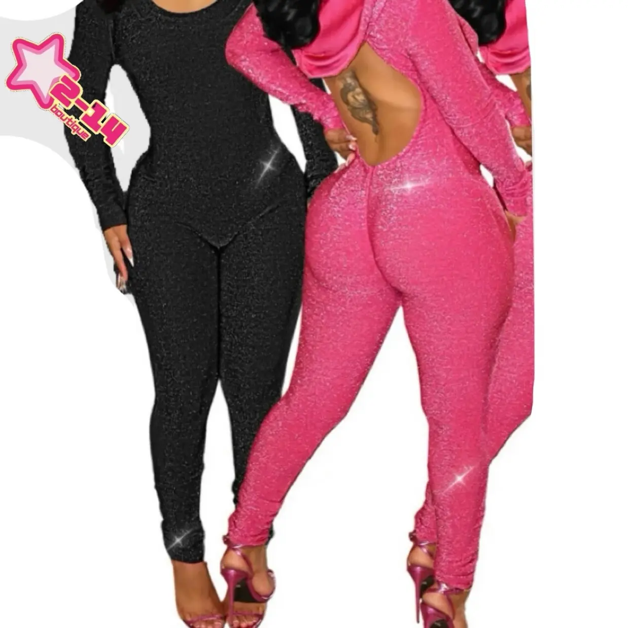 Backless Long Sleeve Jumpsuit With Hood Womenswear