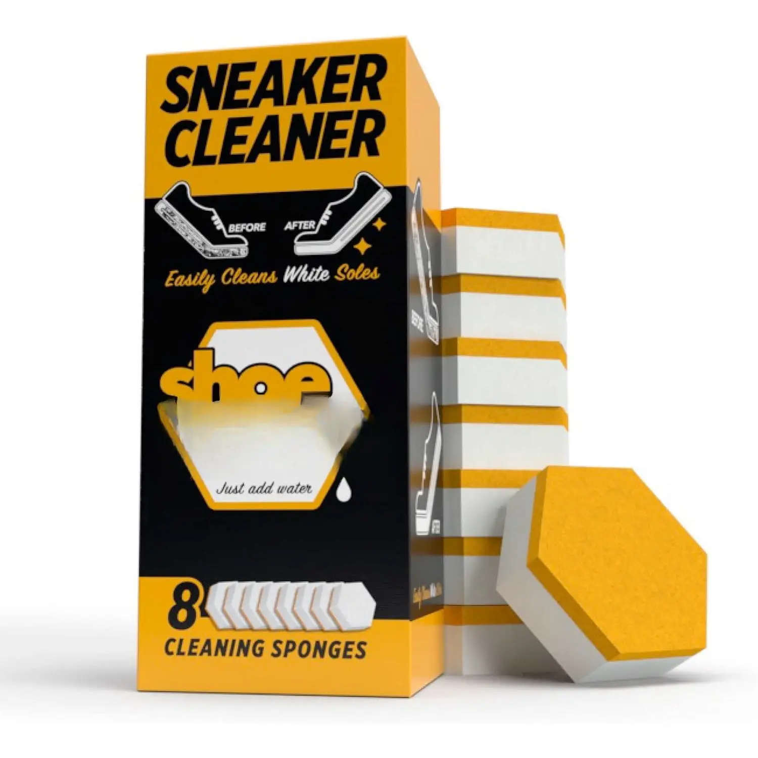 Sneaker  -  Cleaner Sponge for Effortless  Maintenance, Effective Sneaker s for Quick Cleaning, Compact and Convenient  Care Solution (8 Pack)