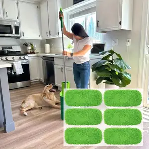 6 Pack Reusable Wet Pads Refill for Swiffer Sweeper Mop - Dry Sweeping Cloths & Wet Mopping Cloths for Household Cleaning - Washable Microfiber Pads for Mopping Floors - Mop Is Not Included