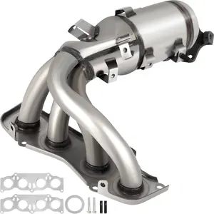 Summervibes Exhaust Manifold Catalytic Converter Headers For Toyota Camry Solara 2002-2006 2.4L