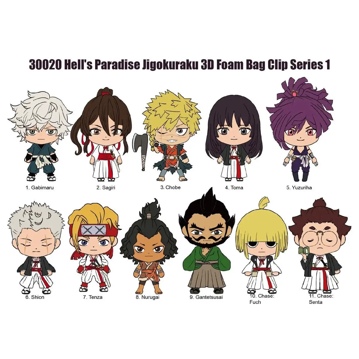 Hells Paradise Jigokuraku Monogram Bag Clips Hells Paradise Jigokuraku Monogram Bag Clips