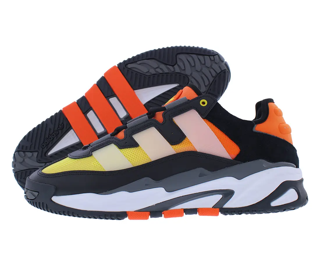 Adidas Niteball Men's Athletic Sneaker - Mixed-Material Retro Style Closed Footwear, Basic Colorblock/Solid Multi-Size Design, for Training & Casual Streetwear, Athletic Wear