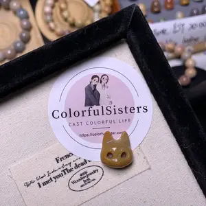 Natural Alashan agate Mask Fox DIY charms