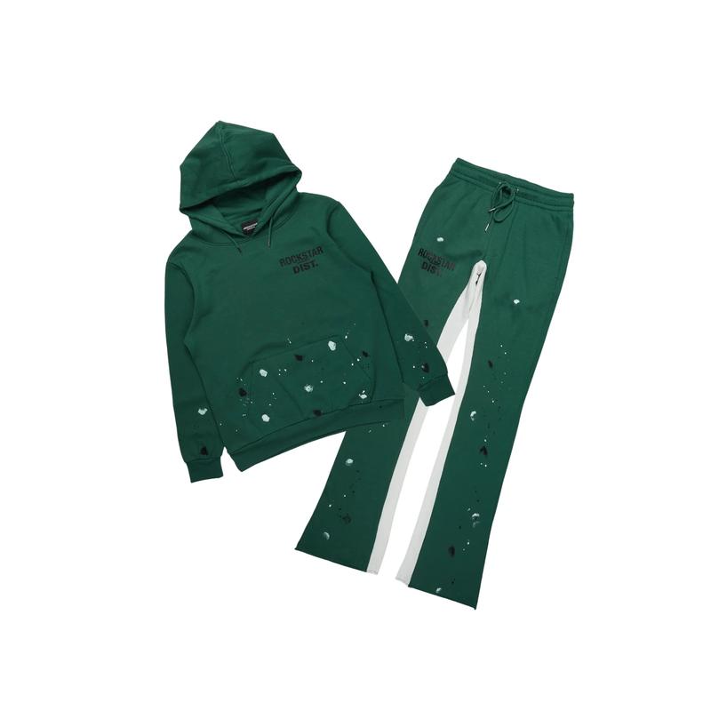 Jaco Green Hoodie Baggy Fit Pant Track Set