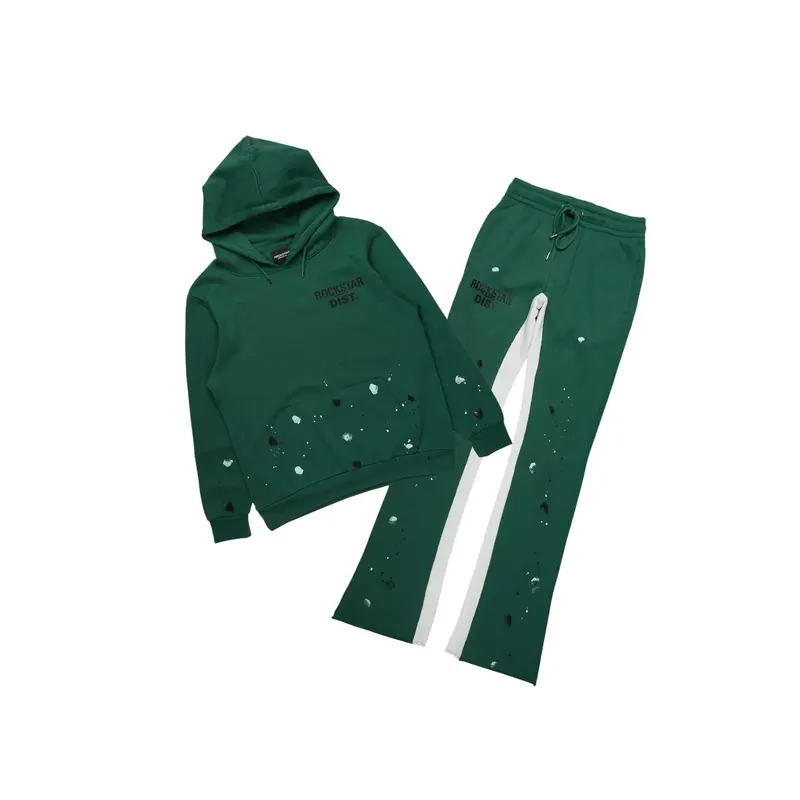 Jaco Green Hoodie Baggy Fit Pant Track Set