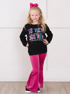 "12 New Chapters, 365 New Chances" Velvet Bell Bottom Outfit