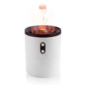 Volcano Humidifier, Automatic Desktop Volcanic Flame Model, Mini Home & Car Mist Atomizer with Aromatherapy Essential Remote Control, Aroma Diffuser