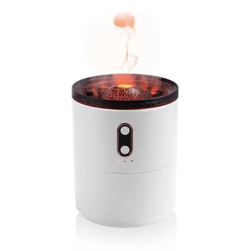 Volcano Humidifier - Desktop Aroma Diffuser Humidifier, Mini Automatic Volcanic Flame Model, Home & Car Mist Atomizer with Aromatherapy Essential Oil Support & Remote Control, Aroma Diffuser Humidifiers