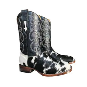 Men's Black Cowhide Leather Boots
