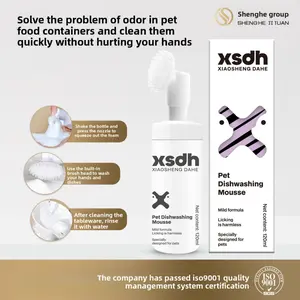 Pet Dish Cleaning Mousse, Special Detergent for Cat Dog Bowls, Safety Tableware Cleaner Liquid