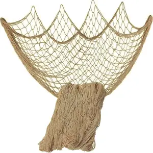 Nature Fish Net Wall Decoration with Shells,  Themed Wall Hangings Fishing Net Party Decor for Pirate Party,Wedding,Photographing Decoration