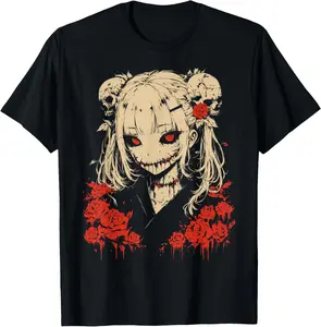 100% Cotton Anime Manga | Japan Japanese Kawaii Goth - T-Shirt.