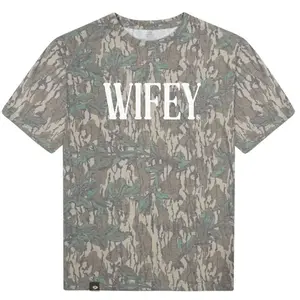 Wifey Mossy Oak Camoflage T-Shirt Funny Wife Gift Everyday Casual Top H