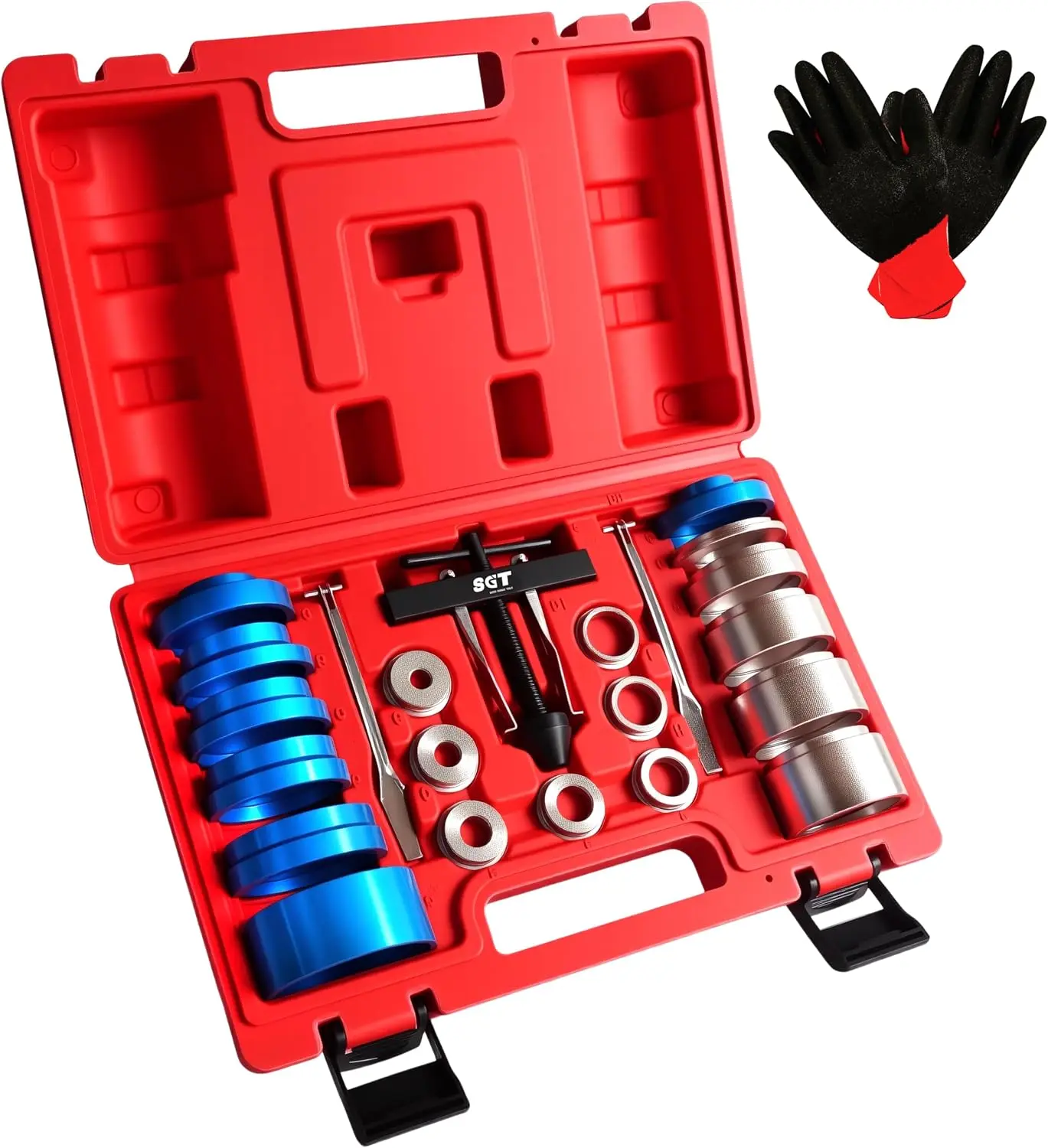 22pcs Crank Bearing Camshaft Seal Installer and Remover Set | Crankshaft Camshaft Oil Seal Puller Tool Kit, Crankshaft Seal Kit for Automotive Engine Repair, 65Mn Steel Puller