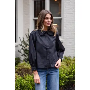 FINAL SALE - Everyday Ease Ruffle Button-Down Blouse