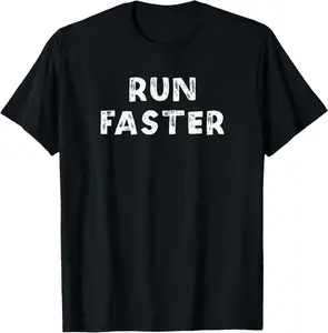 100% Cotton Fashion Garment Funny Marathon Runner Support Spectating Saying Run Faster T-Shirt men and women can wear