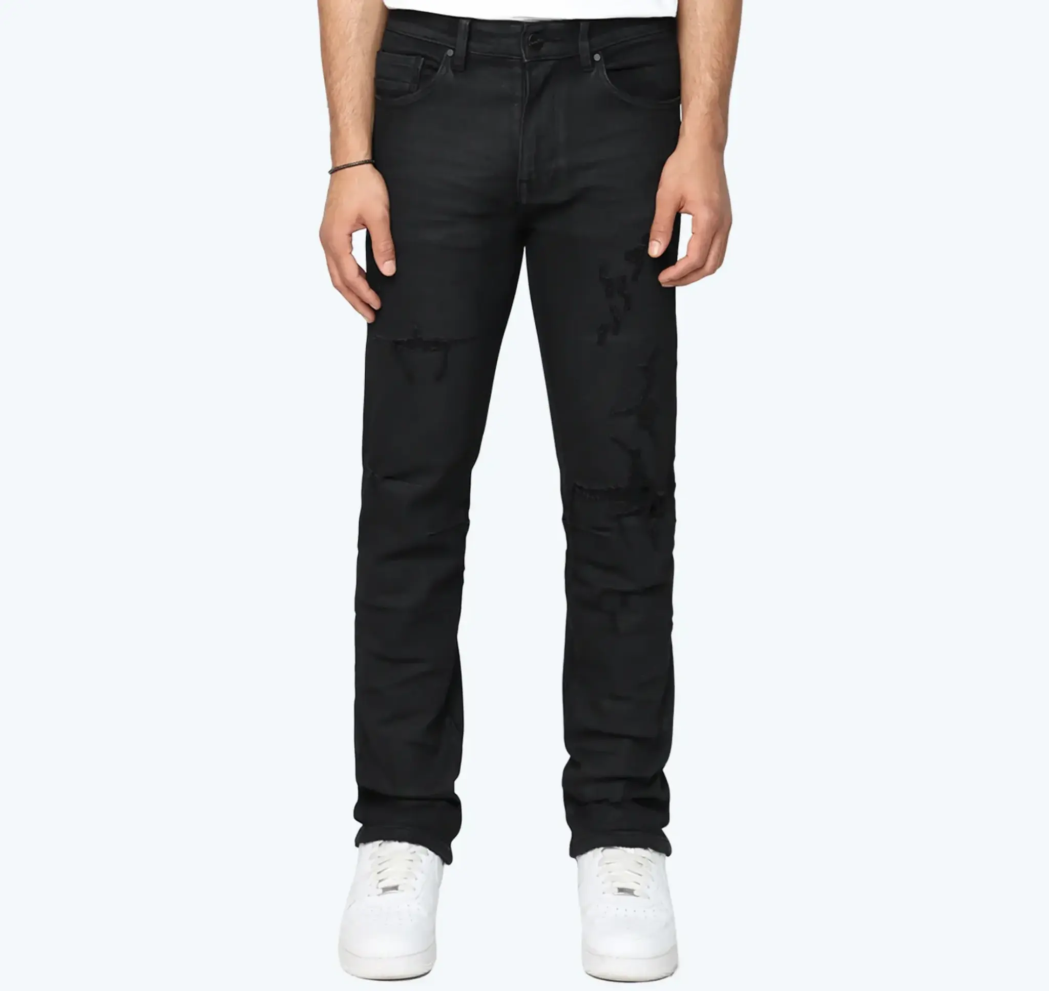 SMOKE RISE - HEAVY WHISKER EFFECT JEANS