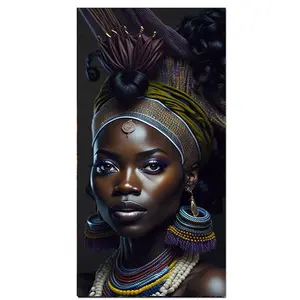 African Woman Diamond Painting Kits for Adults,5D Large Size Diamond Art Kits for Beginners,DIY Gem Art Crystal Painting for Home Wall Decor and Present