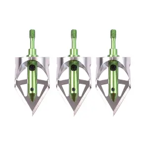 3PCS Crossbow Steel Broadheads 100Grain 360 Hunting Archery Bow Screw Arrows Points