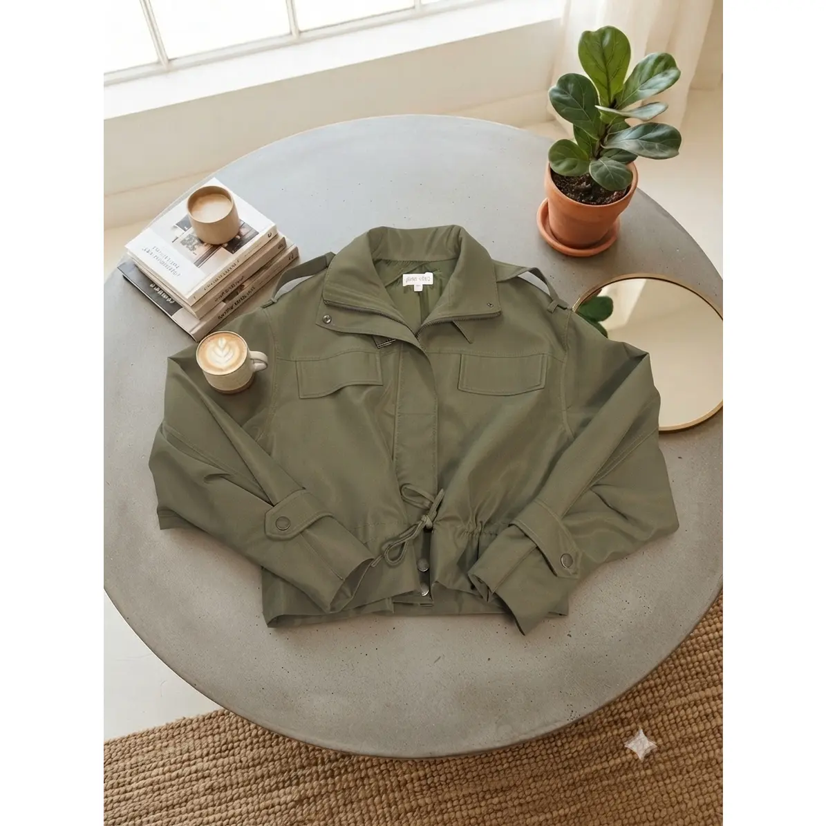 Women’s Utility Woven Jacket with Adjustable Drawstrings