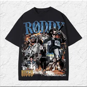 Rody Rich T-Shirt, Rap Hip-Hop Oversized Graphic Tee, Retro Streetwear Vibe, Urban Style for Men & Women, Live Life Fast Rapper Sweatshirt